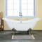 Aqua Eden Clawfoot Bathtubs, 61 L, 30.13 W, White/Polished Chrome, Cast Iron VCTNDS6130NC1 - alternate 5